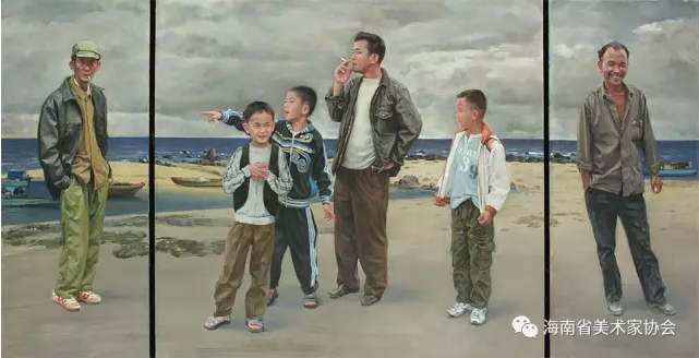 陈奕文《乡里乡亲》油画-银奖