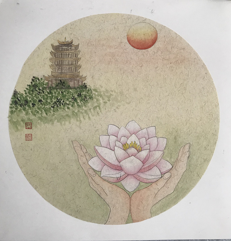 张萍_工笔画_《祈祷》