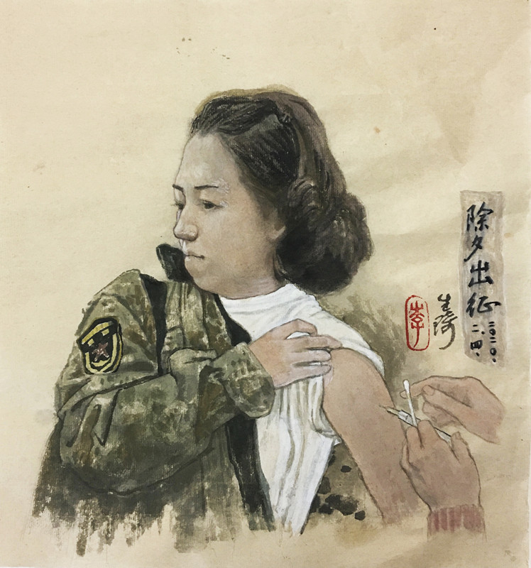 李生琦_国画__除夕出征__