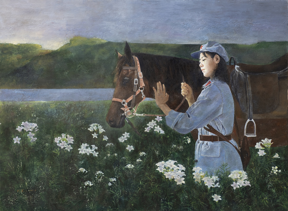 24、吴武军《唱支山歌给党听》120x90油画
