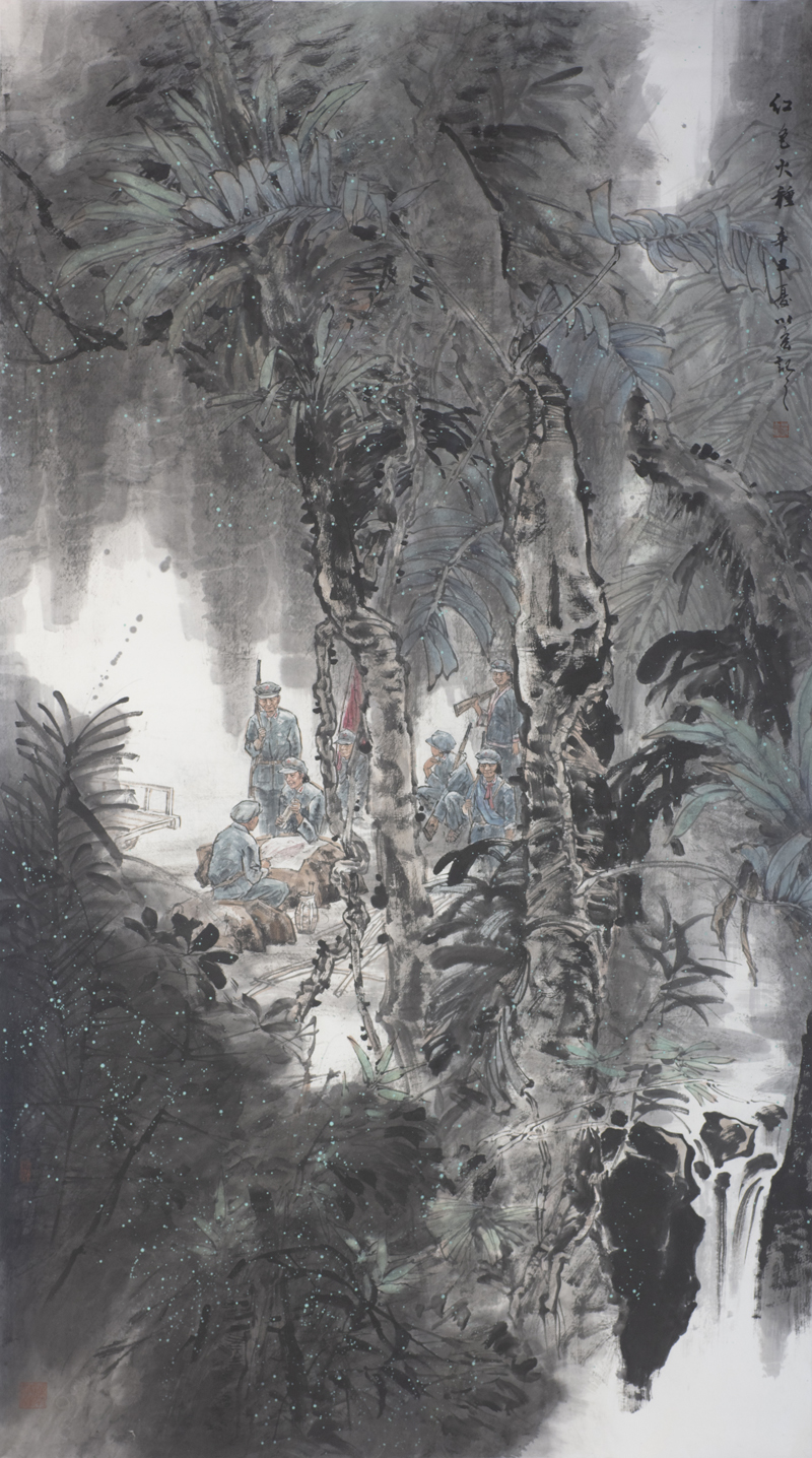 13、蒲以宏_《红色火种》_国画_220x125