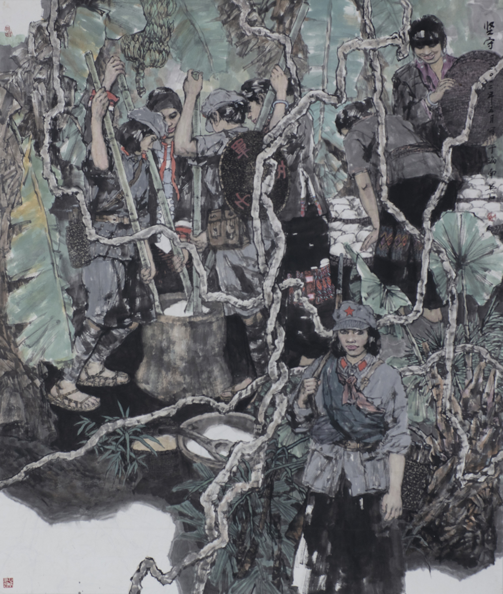 5、齐英石《坚守》180X145国画