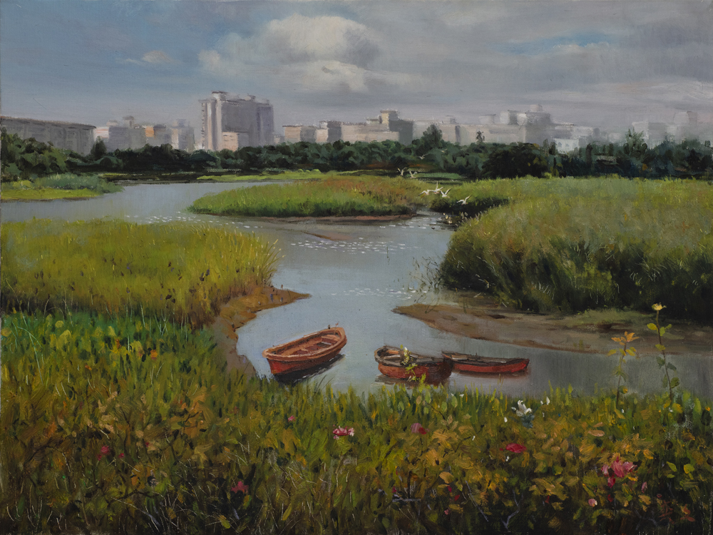 4、陈奕文《美舍河湿地公园》80X60油画.jpg