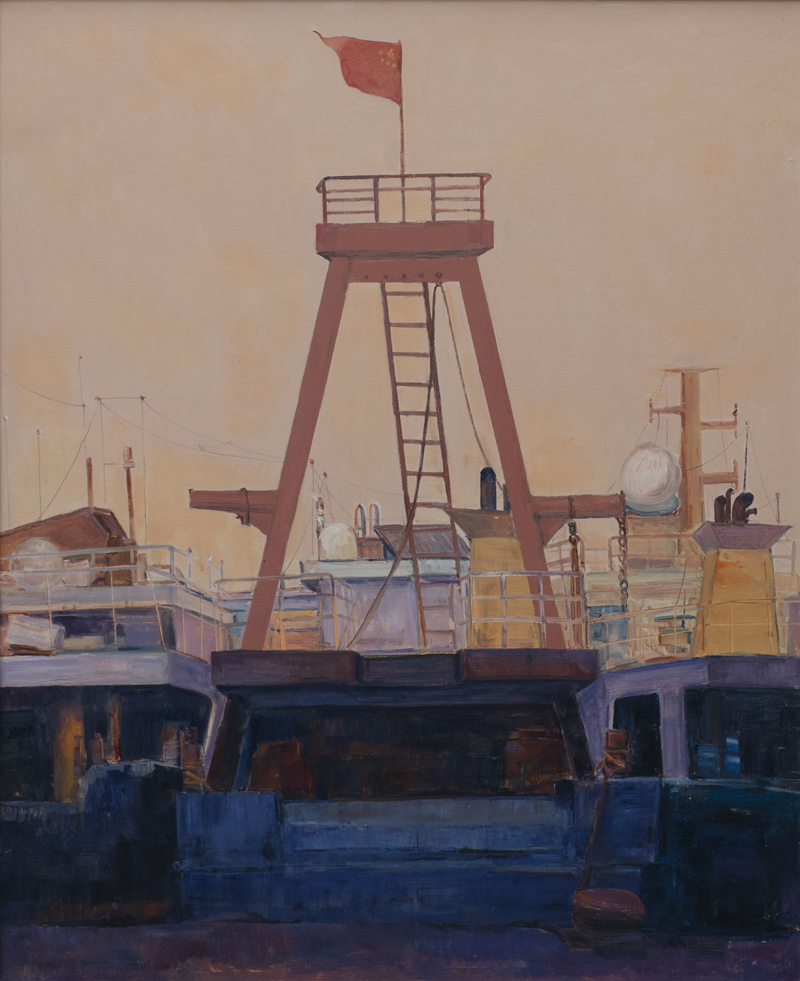 19、周健《贸易港口》120x100油画.jpg