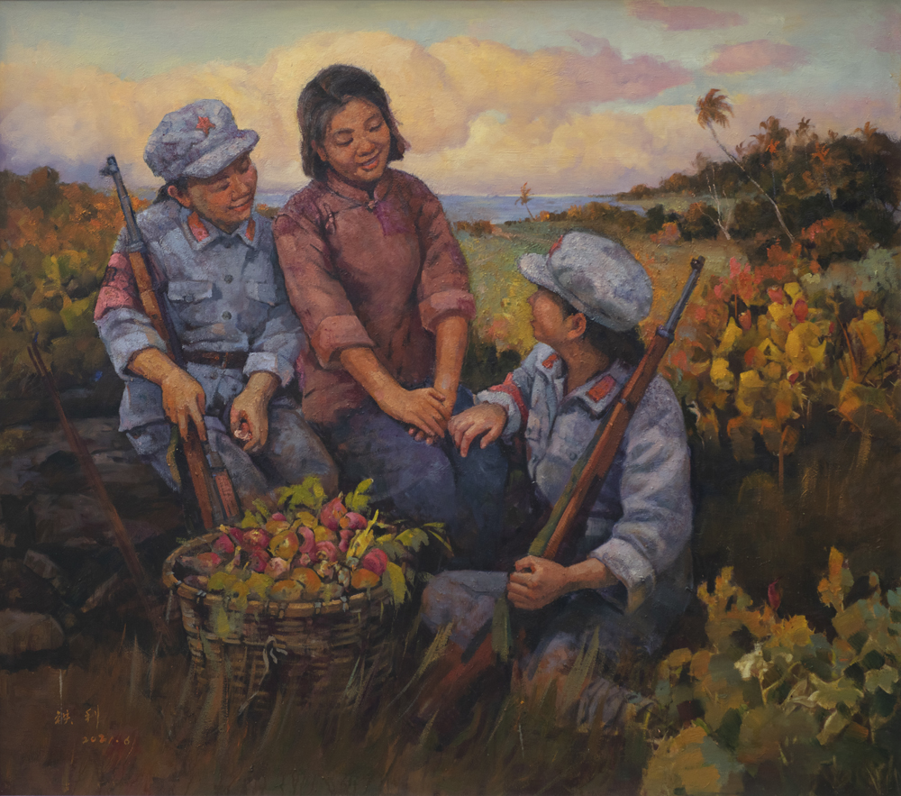 周铁利《万泉河畔》140x160油画.jpg